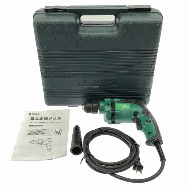 ☆比較的綺麗☆HITACHI 日立工機 100V 10mm 変速ドリル D10VH ケース付 コード式 電気ドリル 電動ドリル 穴あけ 穿孔136316 - 3