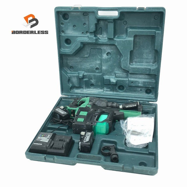☆中古品☆HITACHI 日立工機 18V コードレスロータリハンマドリル DH18DBDL 集じんシステム+バッテリー2個(6.0Ah)充電器+ケース134759 - 1