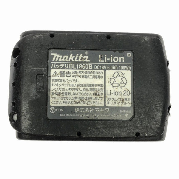 ☆中古品セット☆makita マキタ 18V 6.0Ah 純正 リチウムイオンバッテリー BL1860B  急速充電器 DC18RC リチウムイオン電池137763 - 9