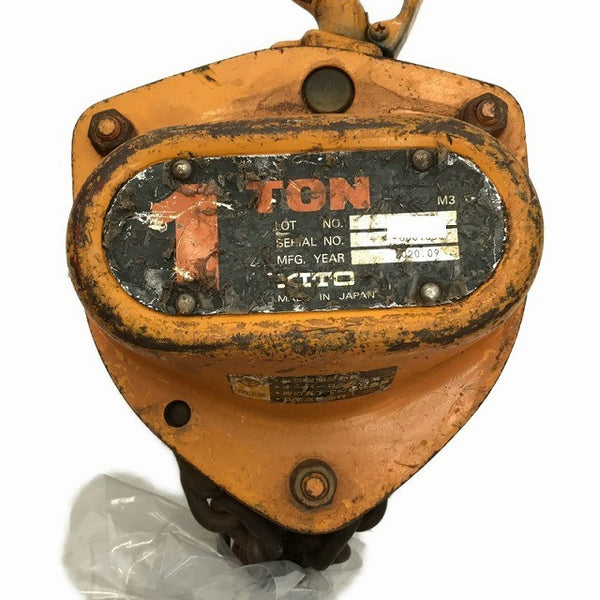 ☆中古品2個セット☆KITO キトー チェーンブロック M3形 CB010 荷重1.0ton/1ton 揚程2.5m 手動式 チェンブロック 吊り具 荷揚げ機135608 - 8