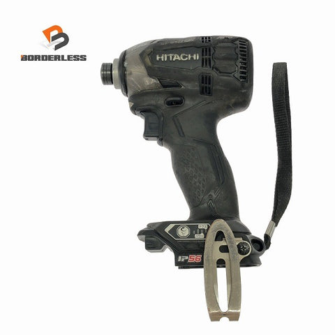 ☆中古品☆HITACHI 日立工機 14.4V コードレスインパクトドライバー WH14DDL2 黒/ブラック 本体のみ 充電式 バッテリー式131928
