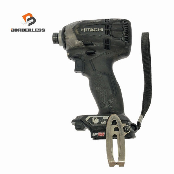 ☆中古品☆HITACHI 日立工機 14.4V コードレスインパクトドライバー WH14DDL2 黒/ブラック 本体のみ 充電式 バッテリー式131928 - 1