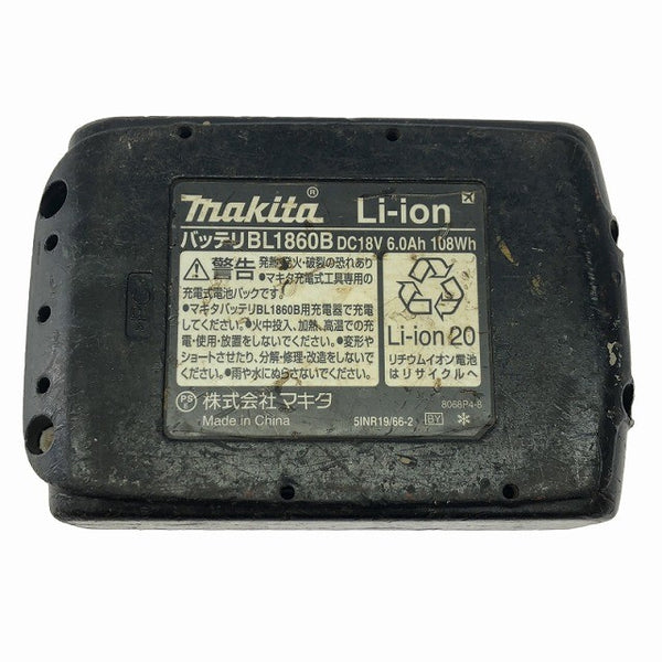 ☆中古品☆makita マキタ 18V 6.0Ah 純正 リチウムイオンバッテリー BL1860B 残量表示付 雪マーク 蓄電池 充電池138210 - 10