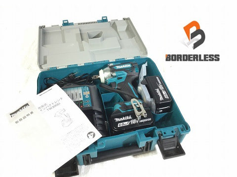 ☆未使用品☆makita マキタ 18V 充電式インパクトレンチ TW300DRGX バッテリ2個(18V6.0Ah) 充電器 ケース付 コードレス133108 - 0