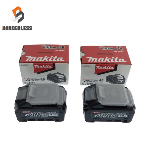 ☆未使用品2個セット☆makita マキタ 40Vmax 4.0Ah 純正 リチウムイオンバッテリー BL4040 高出力 リチウムイオン電池 蓄電池119728