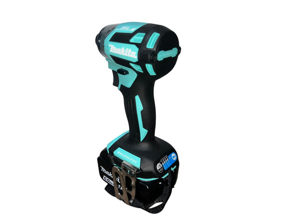☆未使用 限定色☆makita マキタ 18V 充電式インパクトドライバ TD173DGXTB ターコイズブルー バッテリ2個(6.0Ah) 充電器 ケース付134701 - 6