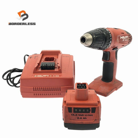 ☆中古品☆HILTI ヒルティ  14.4V 充電式ドリルドライバ SF144-A バッテリー1個(14.4V 2.6Ah) 充電器付131543