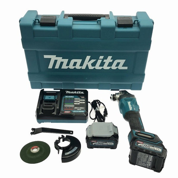 ☆未使用品☆makita マキタ 40Vmax 100mm 充電式ディスクグラインダー GA001GRDX バッテリ2個(40Vmax2.5Ah) 充電器 ケース付 - 3