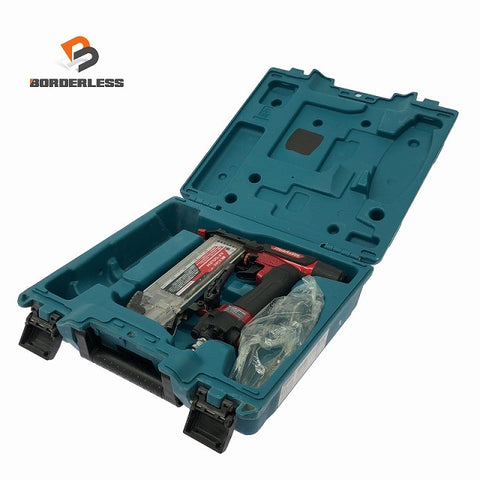 ☆中古品☆makita マキタ 55mm 高圧 仕上釘打機 AF552H 赤 フィニッシュネイラ 仕上釘打ち機 仕上げ釘打機 エア工具130607