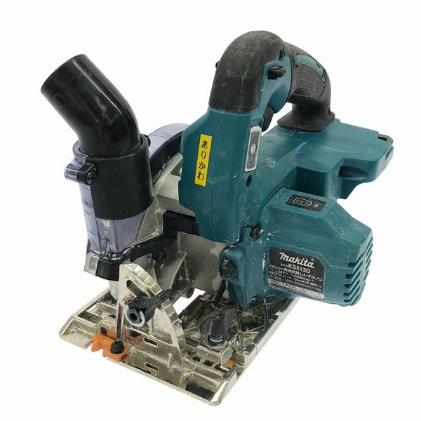 ☆中古品☆makita マキタ 18V 125mm 充電式防じんマルノコ KS513D 本体＋ワイヤレスユニット付 コードレス 防塵マルノコ137868 - 2