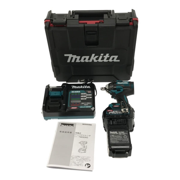 ☆未使用品☆makita マキタ 40Vmax 充電式インパクトレンチ TW004GRDX バッテリ2個(40Vmax2.5Ah) 充電器 ケース133698 - 3