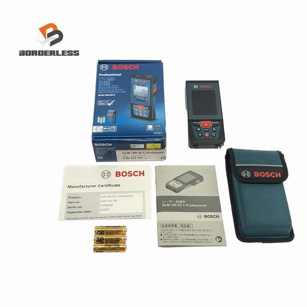 ☆未使用品☆BOSCH ボッシュ レーザー距離計 GLM100-25C Professional データ転送レーザー 計測器120342 - 1