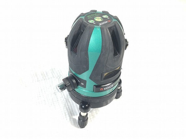 ☆中古品☆ VOICE ヴォイス 5ライン グリーンレーザー 墨出し器 VLG-5X ゴーグル 充電器 ケース付 矩十字 横 測定器 光学測定器120309 - 4