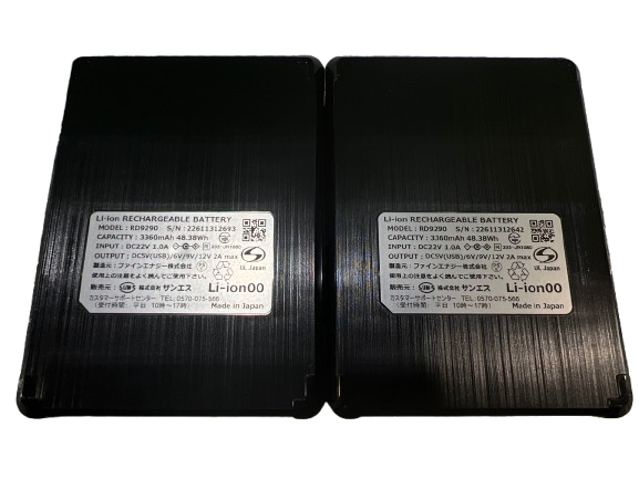 ☆未使用品セット☆サンエス 空調風神服 12V リチウムイオンバッテリーセット×2 RD9290T ジーベック 長袖ブルゾン×2 XE98007114799 - 8