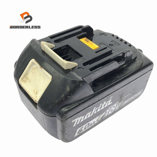☆中古品☆makita マキタ 18V 6.0Ah 純正 リチウムイオンバッテリー BL1860B 残量表示付 リチウムイオン電池 蓄電池 充電池133151 - 1