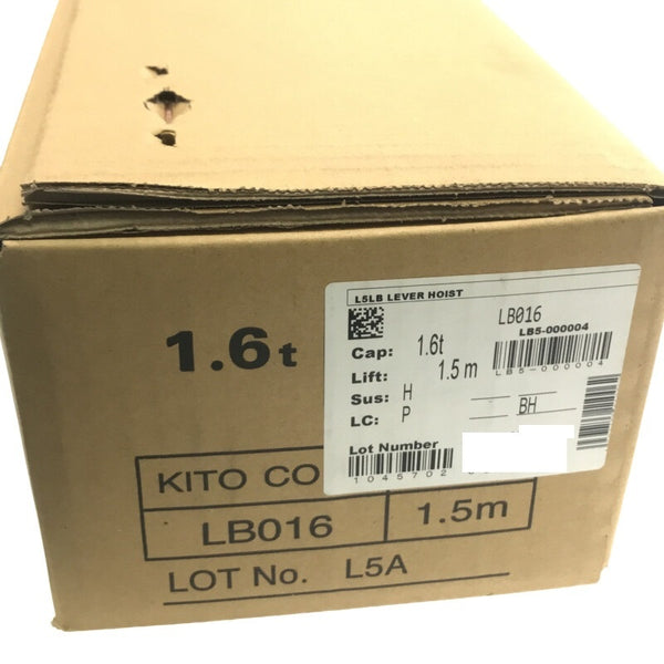 ☆未使用品☆KITO キトー レバーブロック L5型 LB016 荷重1.6t/1.6トン 揚程1.5m レバーホイスト ガッチャ129785 - 5