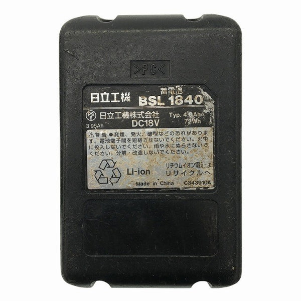 ☆中古品☆ HITACHI 日立工機 14.4V/18V 16mm コードレス ロータリハンマードリル DH18DSL 本体+バッテリー1個(18V 4.0Ah)117330 - 10