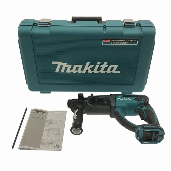 ☆未使用品☆ makita マキタ 18V 20mm 充電式ハンマドリル HR202DZK 青/ブルー 本体+ケース131181 - 3