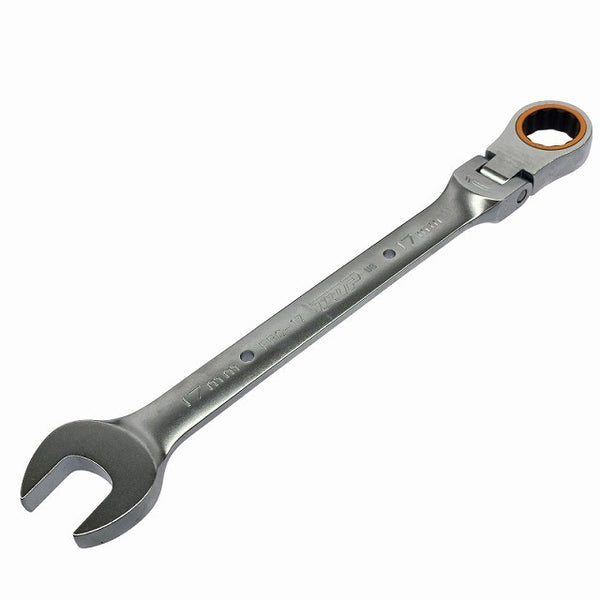 ☆未使用品☆TOP トップ工業 首振りラチェットコンビセット FRC-10000S 工具袋入り 7mm～24mm スパナセット131681 - 3