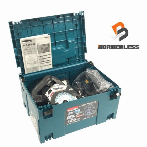 ☆未使用品☆makita マキタ 18V 125mm 充電式マルノコ HS474DRGXB 黒 バッテリー2個(18V 6.0Ah)充電器 鮫肌 ケース付 丸鋸 丸のこ 116198116198 - 0
