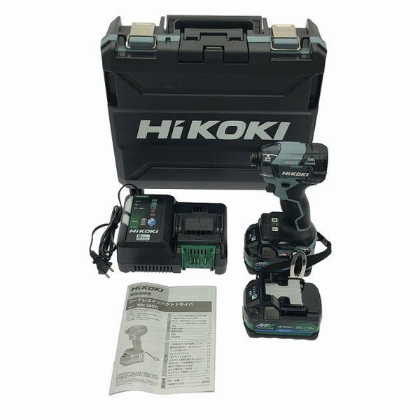 ☆未使用品限定色☆HiKOKI ハイコーキ 36V コードレスインパクトドライバ WH36DD 2XHSZ(IG) バッテリー2個 充電器 ケース付115314 - 3