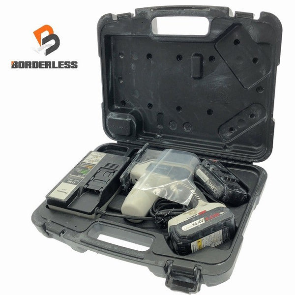 ☆中古品☆ Panasonic パナソニック 14.4V 充電角穴カッター EZ4543 バッテリー2個(14.4V 3.3Ah/4.2Ah)充電器+ケース113334 - 1
