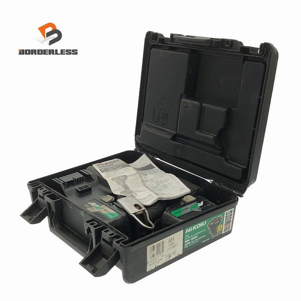 ☆中古品☆ HIKOKI ハイコーキ 18V コードレスインパクトドライバー WH18DC 黒 マルチボルトバッテリー2個(2.5Ah)充電器+ケース117384 - 1