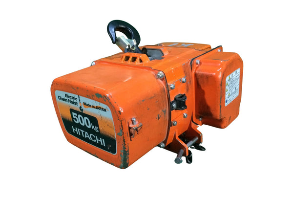 ☆中古品☆HITACIH 日立産機 200V モートルブロック 1/2LH リモコン付 荷重500kg 揚程6m 電動チェーンブロック 電気チェンブロック131397 - 2