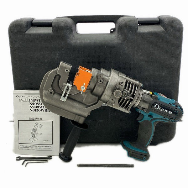 ☆中古品☆ OGURA オグラ 18V コードレスパンチャー N209WDS 本体+パーツ+ケース 切断 鉄工 充電式 油圧式パンチャー128086 - 3