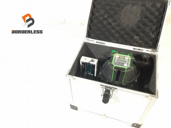 ☆比較的綺麗☆STS 電子整準式グリーンレーザー墨出器 ELG-440 バッテリー1個 充電器 受光機 付属品 ケース付き 測定 計測 光学116302 - 1
