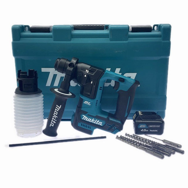 ☆中古美品☆makita マキタ 10.8V 16mm 充電式ハンマドリル HR166D バッテリー1個(4.0Ah) 集じんカップ ケース付 ハンマードリル130928 - 3