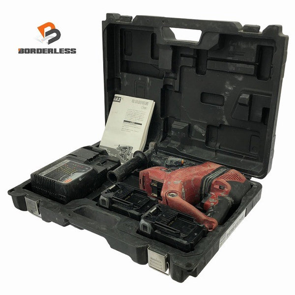 ☆中古品☆MAX マックス 25.2V 充電式ブラシレスハンマドリル PJ-R266A-B2C/2540A バッテリ2個(4.0Ah)充電器+パーツ+ケース135772 - 1