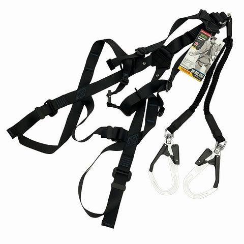 ☆未使用品☆TAJIMA タジマ ランヤード一体型フルハーネス A1GSLJR-WL2BK 蛇腹 ダブルランヤード Lサイズ 墜落防止用器具130851 - 0