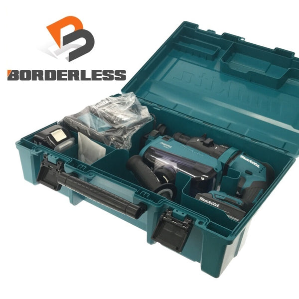☆未使用品☆makita マキタ 18V 18mm 充電式ハンマドリル HR182DRGXV バッテリ2個(6.0Ah) 充電器 集じんシステム ケース付 - 1