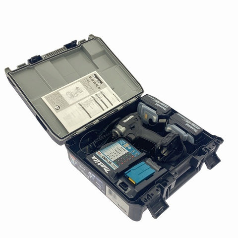 ☆美品☆makita マキタ 18V 充電式インパクトドライバ TD173DRGXB 黒/ブラック バッテリー2個(18V 6.0Ah) 充電器 ケース付119073 - 0