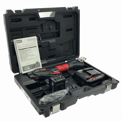 ☆未使用品☆MAX マックス 充電式メッシュ筋カッタ PJ-C060 バッテリー1個(18V 5.0Ah)充電器 ケース付 コードレス 鉄筋カッター134401 - 0