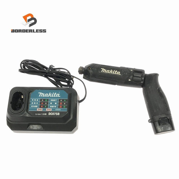 ☆中古品☆ makita マキタ 7.2V 充電式ペンインパクトドライバ TD022D 本体 バッテリー1個(7.2V 1.5Ah) 充電器付き137107 - 1