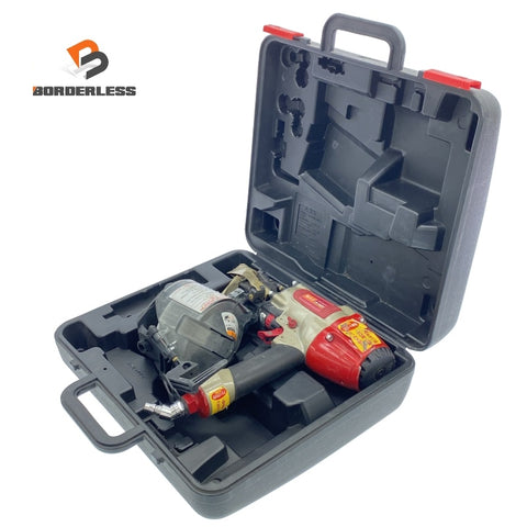 ☆中古品☆MAX マックス 65mm 一般庄/常圧 コイルネイラ CN-565S(FP) ケース付 エア釘打機 エア釘打ち機 ロール釘打機118071