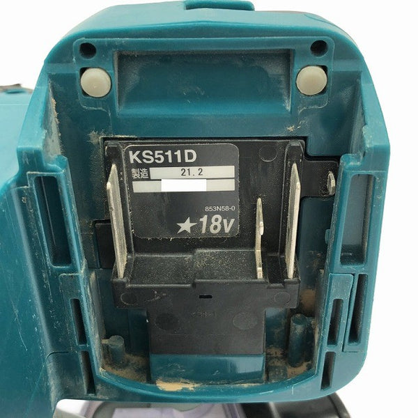 ☆中古品☆makita マキタ 18V 125mm 充電式防じんマルノコ KS511D 本体のみ コードレス 防塵マルノコ 集じん丸のこ 集塵丸のこ137665 - 7