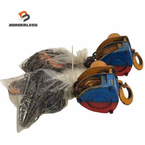 ☆中古品2個セット☆KITO キトー チェーンブロック M3形 CB010 荷重1.0ton/1ton 揚程2.5m 手動式 チェンブロック 吊り具 荷揚げ機135611 - 1