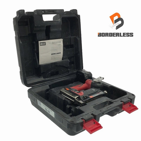 ☆中古品☆MAX マックス 14.4V/18V 充電式タッカー TG-Z4 バッテリ1個(14.4V 4.0Ah) ケース付 ステープル幅13mm 長さ13mm - 0