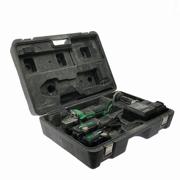 ☆中古品☆HiKOKI ハイコーキ 36V 100mm コードレスディスクグラインダー G3610DA マルチボルトバッテリー2個 充電器 ケース付130524 - 2