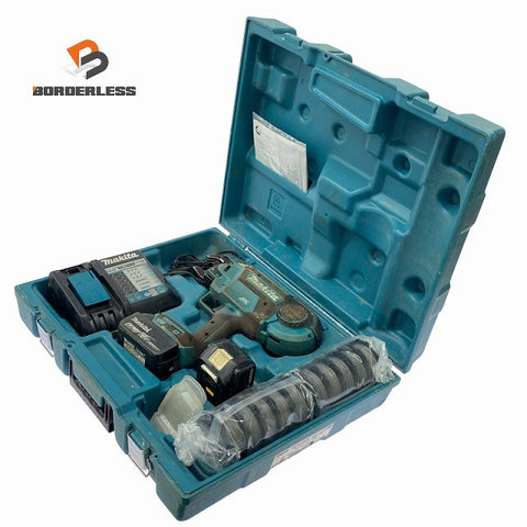 ☆中古品☆makita マキタ 18V 充電式鉄筋結束機 TR180DRGX バッテリ2個(18V 6.0Ah)充電器 ワイヤ10巻 ケース付 コードレス128194
