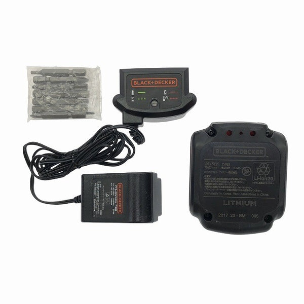 ☆美品☆B＆D BLACK+DECER ブラック＆デッカー 18V コードレスドリルドライバー BDCDD12 バッテリ1個 充電器117669 - 10