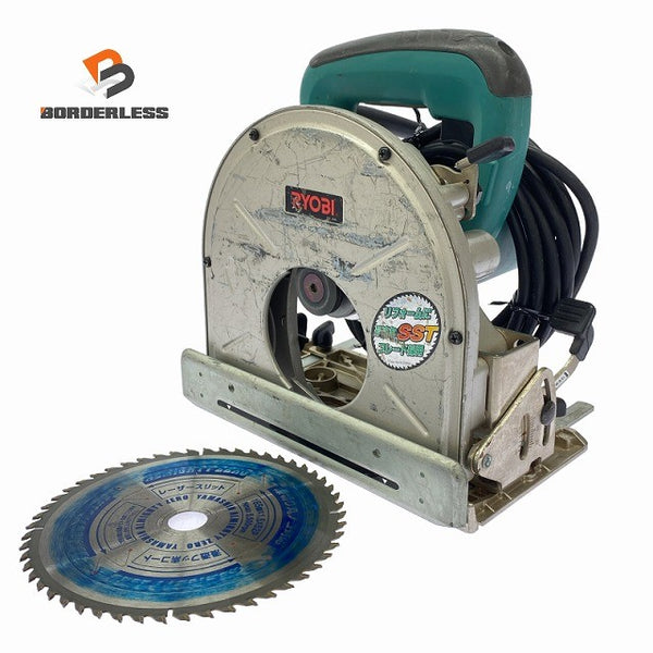 ☆中古品☆RYOBI リョービ 165mm キワ切りカッタ(ブレーキ付) KW-300D 刃付 マルノコ 丸ノコ 丸のこ 木工用 切断機128785 - 1