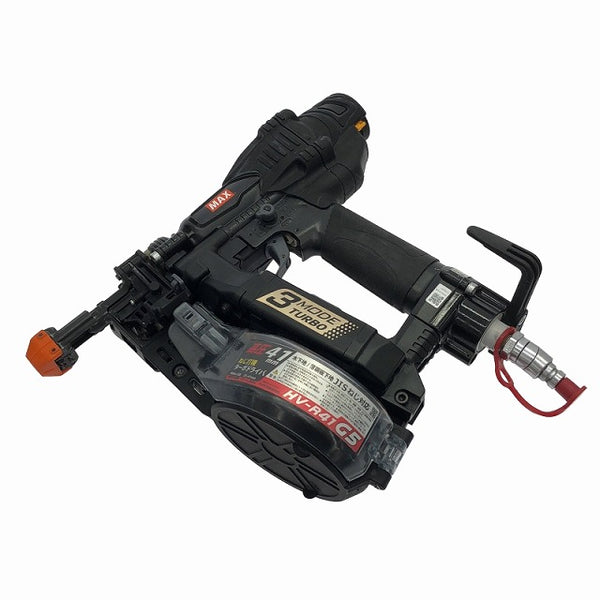 ☆中古美品☆MAX マックス 41mm 高圧ターボドライバー HV-R41G5-BK 限定色 黒/ブラック 本体+パーツ+ケース ねじ/ネジ 釘/クギ - 4
