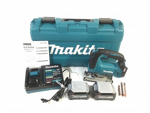 ☆未使用品☆makita マキタ 40Vmax 充電式ジグソー JV002GRDX バッテリー2個(BL4025) 充電器 ケース付き 電動工具 切断 木工119017 - 3