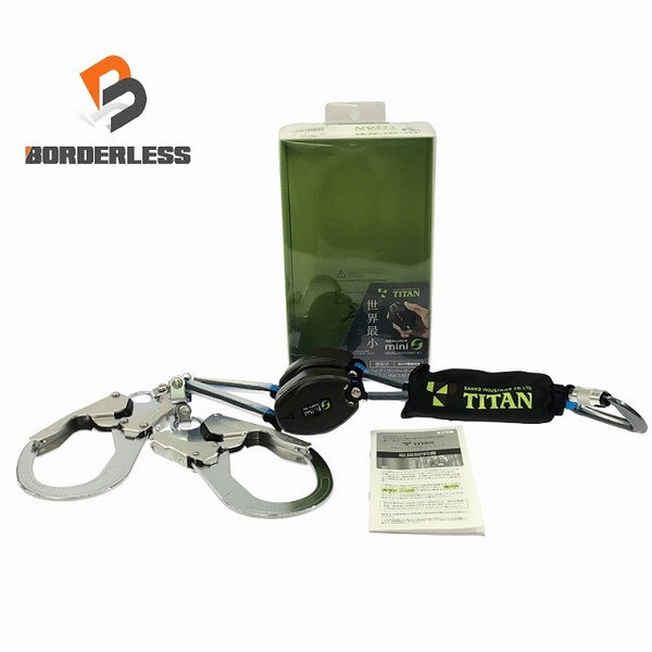 ☆未使用品☆TITAN タイタン REELOCK mini タイプ1 ランヤード ダブル HL-HW-130-CC 巻取式 ハーネス 安全帯 胴ベルト兼用118738 - 1