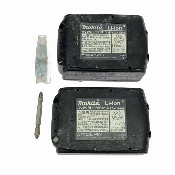 ☆中古品☆makita マキタ 18V 充電式インパクトドライバー TD173D バッテリー2個(18V 6.0Ah)付き ※充電回数14回と40回 締付け - 10