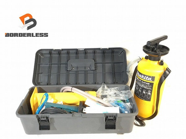 ☆中古品☆makita マキタ 100V ダイヤテックドリル DT0600 ホルダー＋水タンク＋ケース付 付属品多数 ミストドリル 低振動ドリル117622 - 1